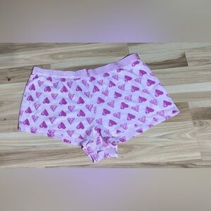 Victoria’s Secret Thermal Pink Hearts Pajama Shorts Size XL